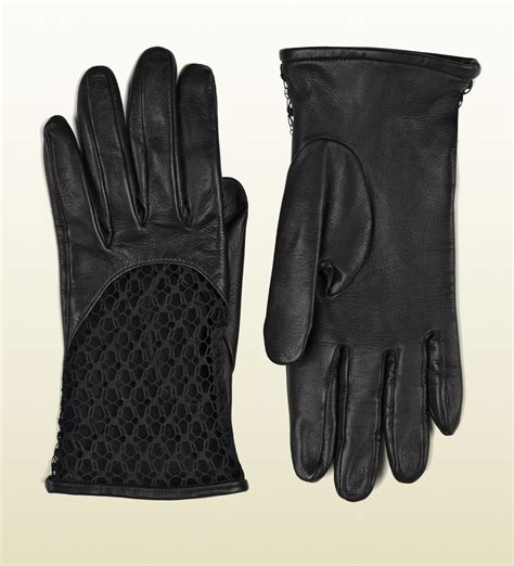 gucci ladies leather gloves|net a porter Gucci gloves.